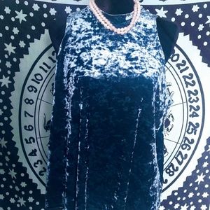 velvet sleeveless top